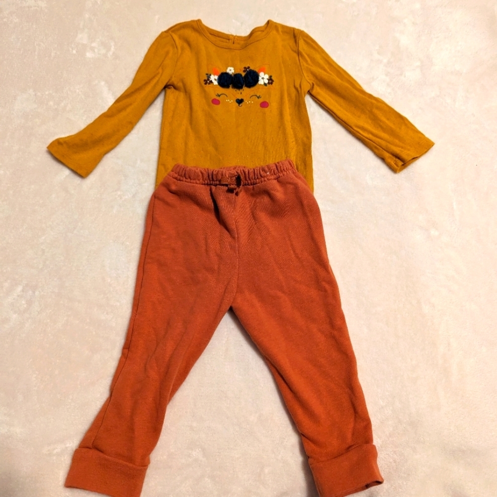 ♥️ 5for$20 Wonder Nation Baby Girl's Long Sleeve Onsies & Pants